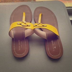 Kate Spade Vibrant Canary Chase Thong flat sandals